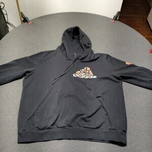 Adidas Essentials BrandLove Fleece Floral Rose Hoodie Black Size XXL